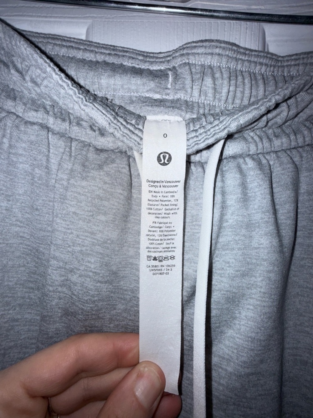 Lululemon Women’s Soft Jersey Straight-Leg Mid-Rise Pant Gray Size 0 - Picture 4 of 7